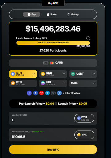Presale Official Dashboard