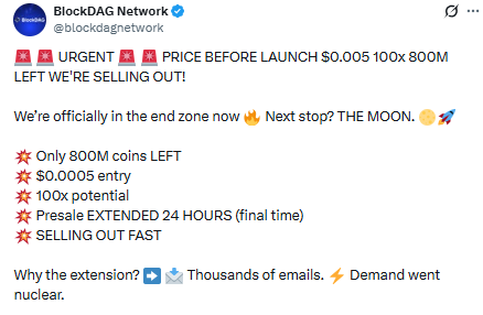 BlockDAG presale end date