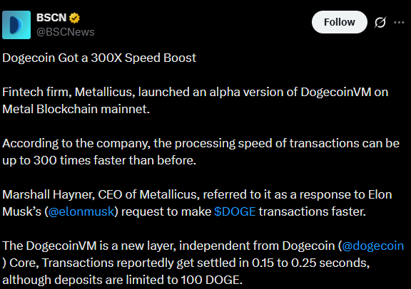 tweet for dogecoin