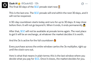 OZAK AI Presale News