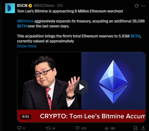latest Eth news today