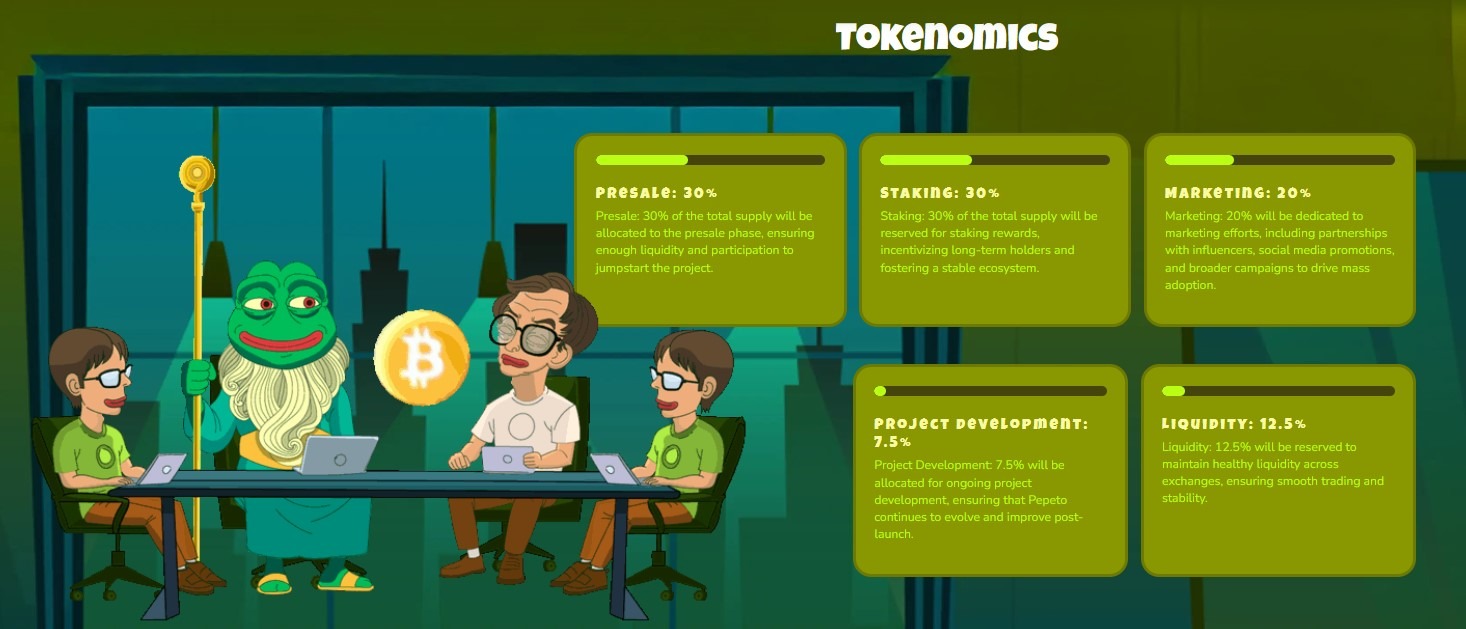 the Pepeto tokenomics page