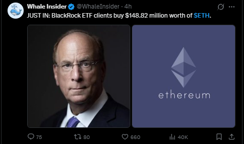 Ethereum blackrock news today