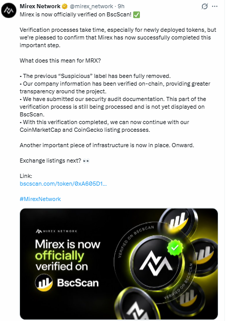 Mirex Network News Update