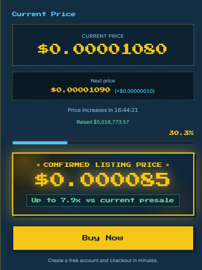 Flappy Coin Presale Dashboard