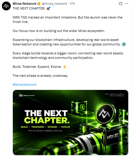 Official X account Update
