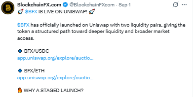BlockchainFX News Update