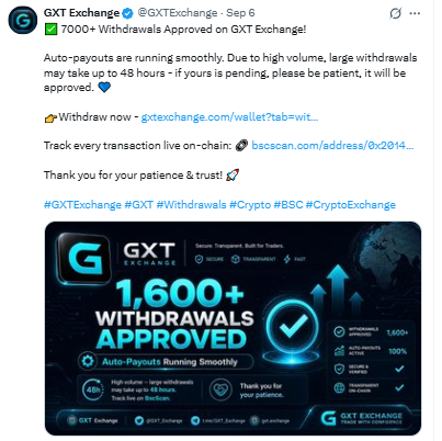 GXT Exchange X Account Update