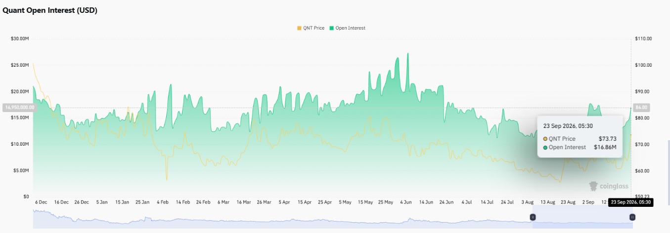 QNT open interest, Quant open interest, QNT futures, Quant futures, QNT whale