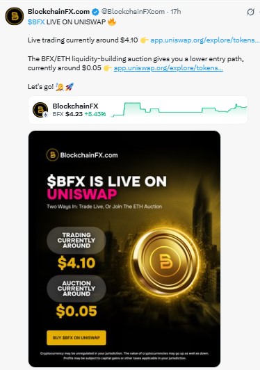 BFX is live on Uniswap