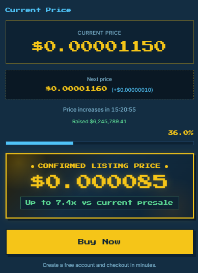 Flappy coin presale dashboard