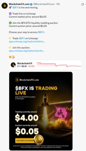 $BFX is live and moving